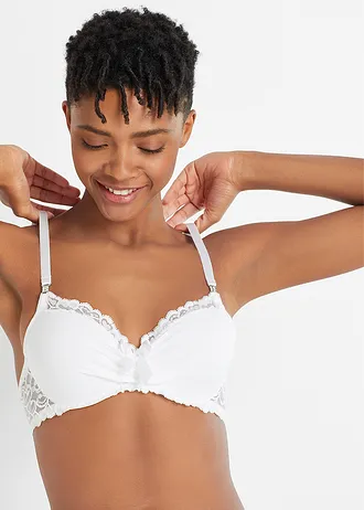 Soutien-gorge à coques avec polyamide recyclé • blanc • Boutique bonprix