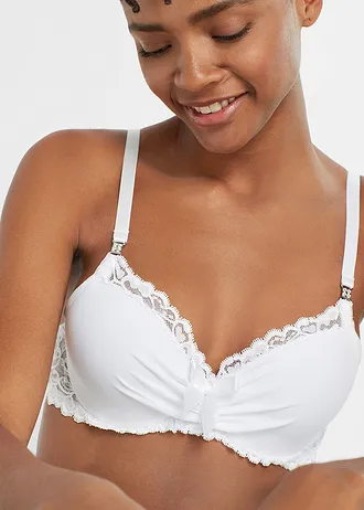 Soutien-gorge à coques avec polyamide recyclé • blanc • Boutique bonprix