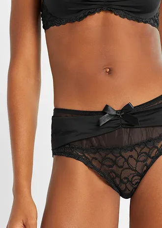 Hipster met gerecycled polyamide, Kleur: zwart