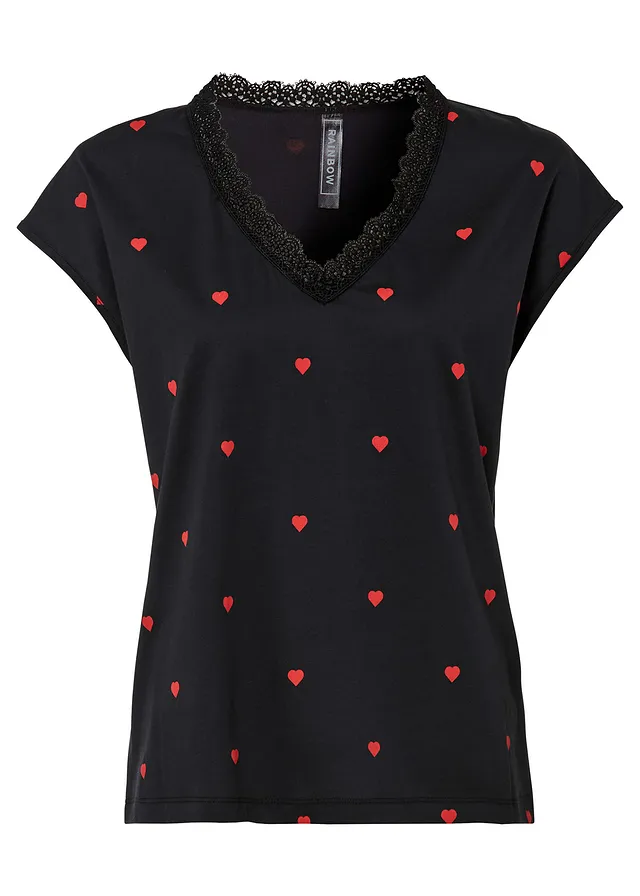 T-shirt 100% coton • noir imprimé • Boutique bonprix