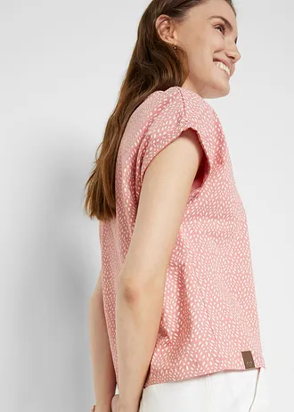 Tričko (2 ks v balení) • kouřově růžová s potiskem + tmavě modrá • bonprix obchod