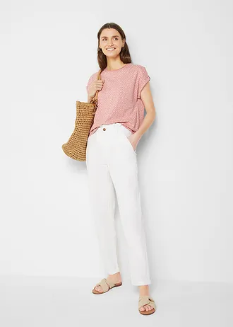 Tričko (2 ks v balení) • kouřově růžová s potiskem + tmavě modrá • bonprix obchod