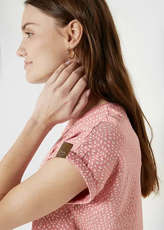 Tričko (2 ks v balení) • kouřově růžová s potiskem + tmavě modrá • bonprix obchod