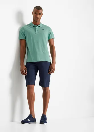 Poloshirt (set van 2), korte mouw • saliegroen+donkerblauw • bonprix online shop