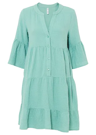 Robe-tunique 100% coton • vert sauge • Boutique bonprix