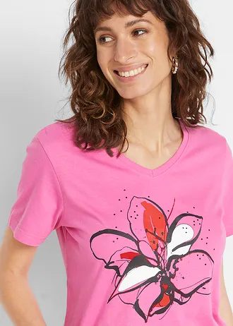 Shirt • lichtfuchsia met print • bonprix online shop