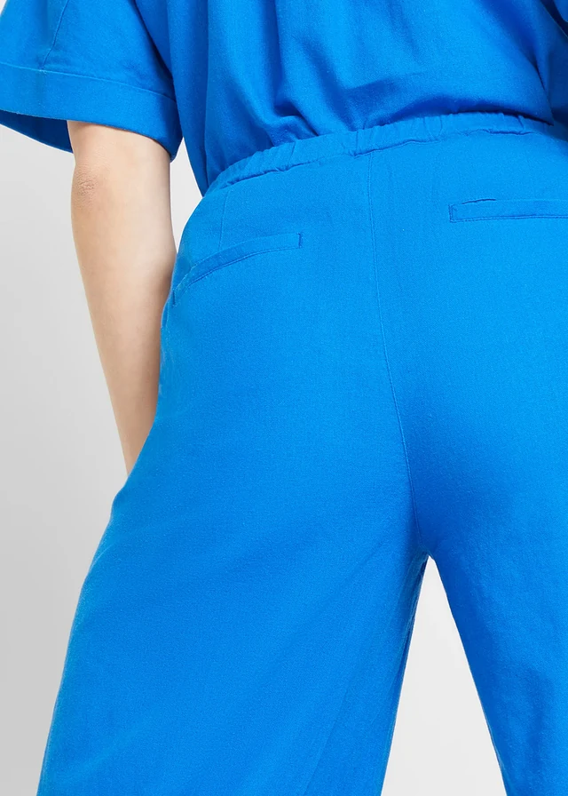 Pantalon palazzo en lin mélangé, long • bleu azur • product-page.page-title-suffix