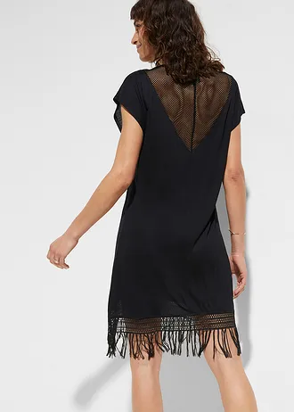 Robe de plage transparente en viscose • noir • Boutique bonprix