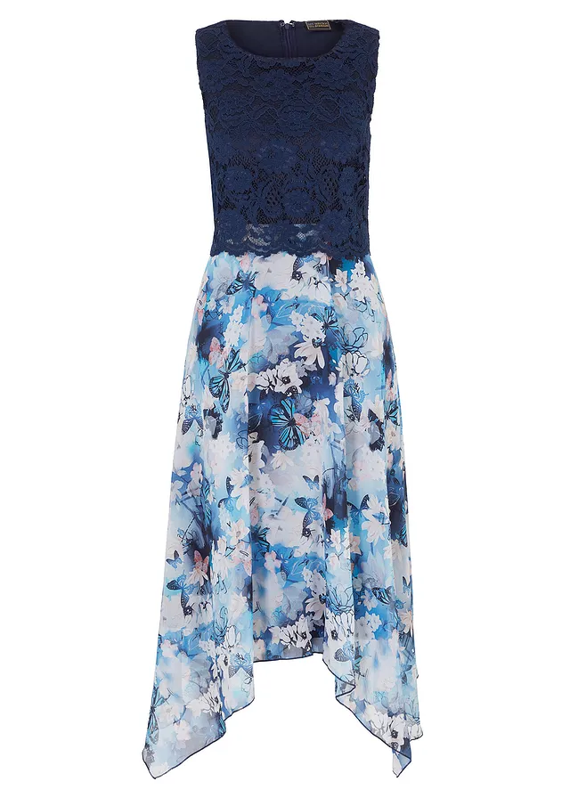 Rochie din șifon cu dantelă fină