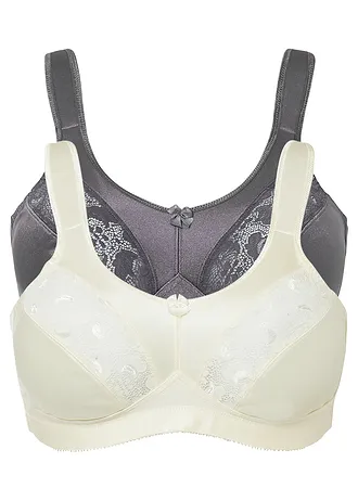 Odlehčující podprsenka bez kostic, s polstrovanými ramínky (2 ks v balení)