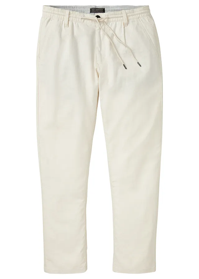 Regular fit linnen instapbroek, straight