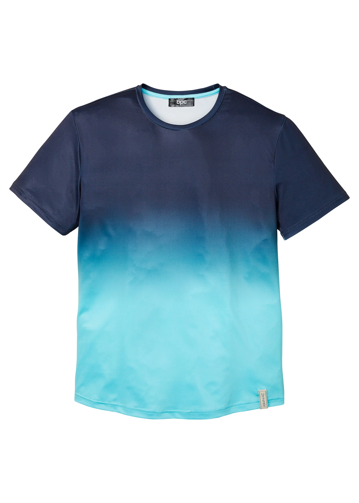 Outdoor T-shirt met kleurverloop • donkerblauw-aqua • bonprix online shop
