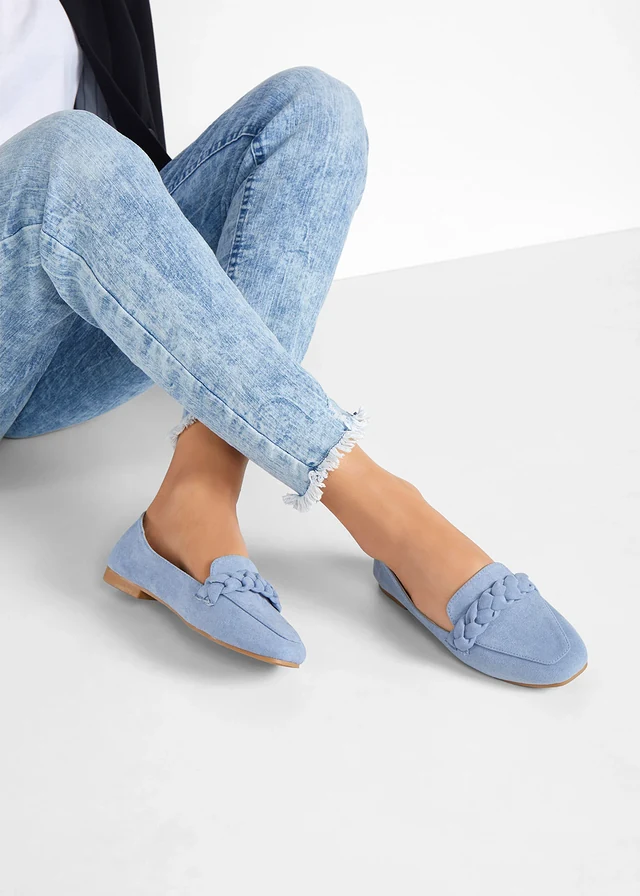 Loafers met gevlochten details • jeansblauw • product-page.page-title-suffix