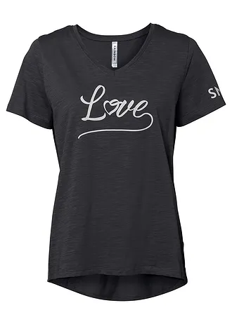 Shirt met print • zwart met print • bonprix online shop