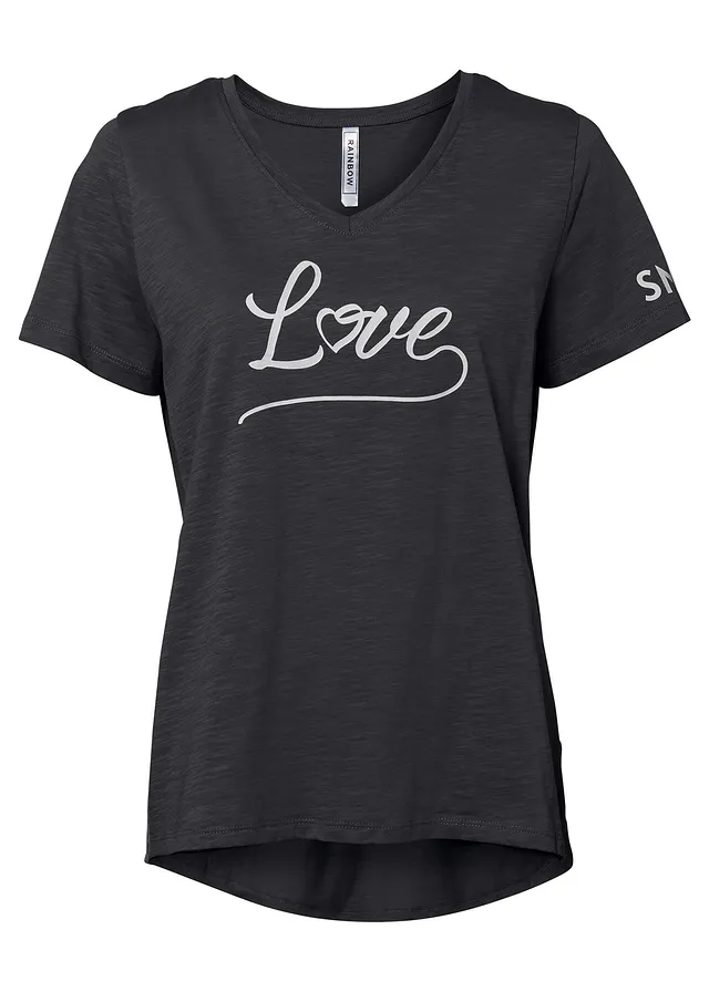 Shirt met print • zwart met print • bonprix online shop