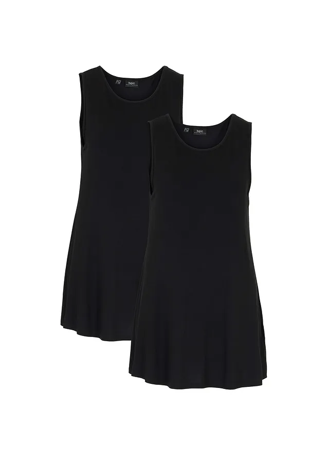 Top lung din viscoză moale (set/2 buc.)