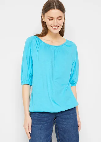 Shirt van puur biologisch katoen • Caraïbisch blauw • bonprix online shop