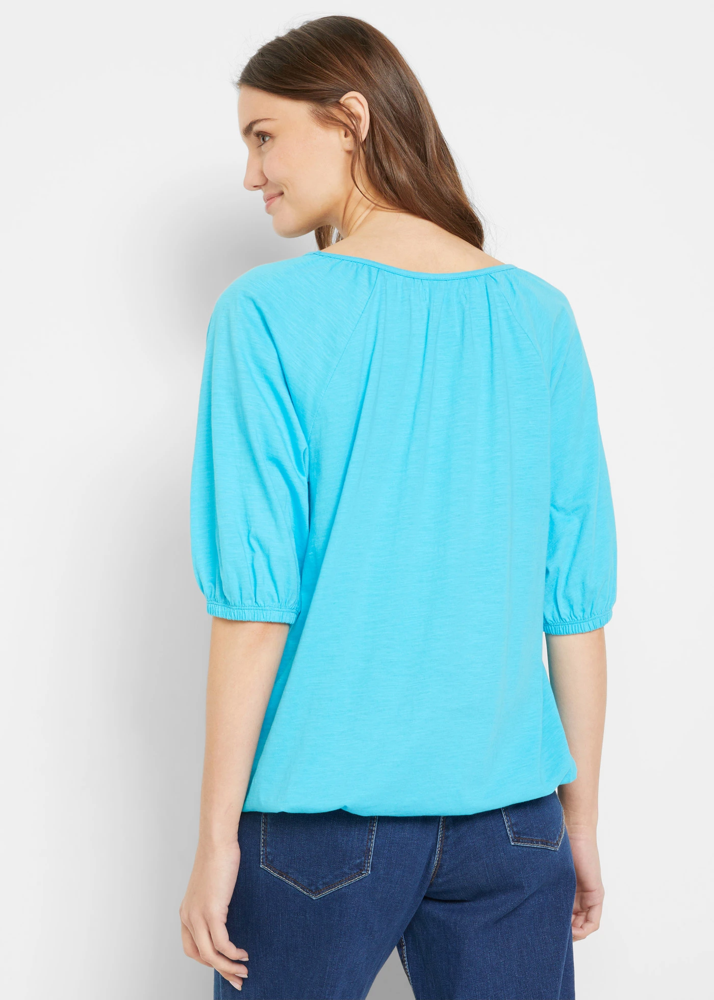 Shirt van puur biologisch katoen • Caraïbisch blauw • bonprix online shop