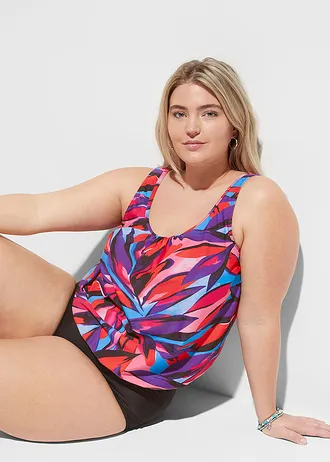 Tankini (2-dlg. set), Kleur: blauw-rood-pink grafische print