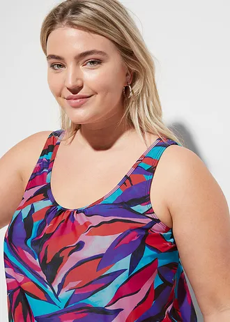 Tankini (2-dlg. set), Kleur: blauw-rood-pink grafische print