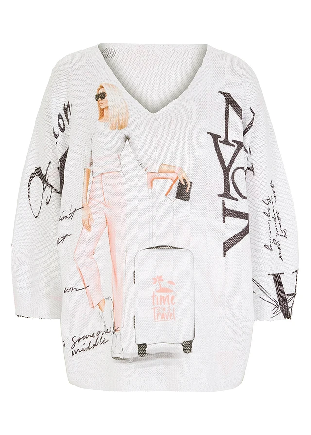 Pull, Couleur: blanc