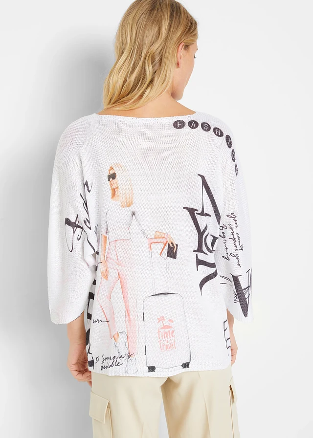 Pull, Couleur: blanc