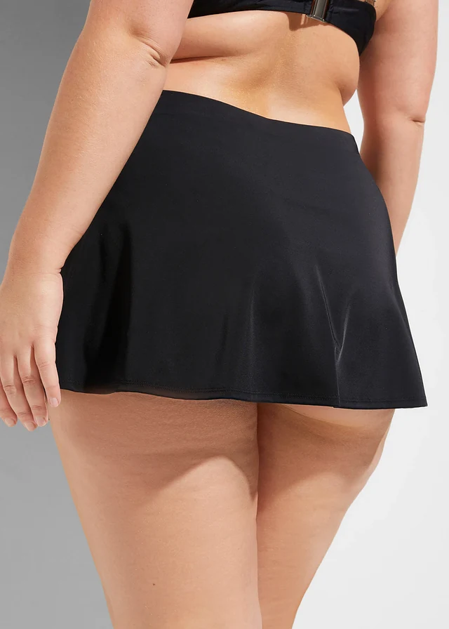 Jupe de bain avec slip intégré, Couleur: noir