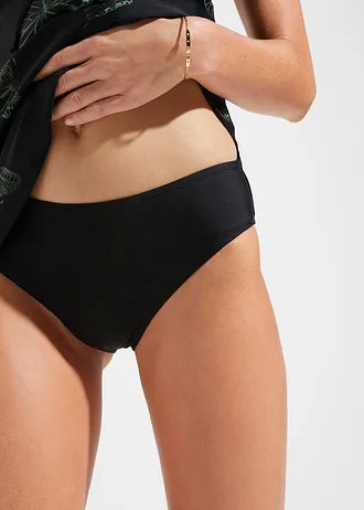 Hosszú tankini V-nyakkivágással (2-részes szett) • fekete/olivazöld • bonprix áruház