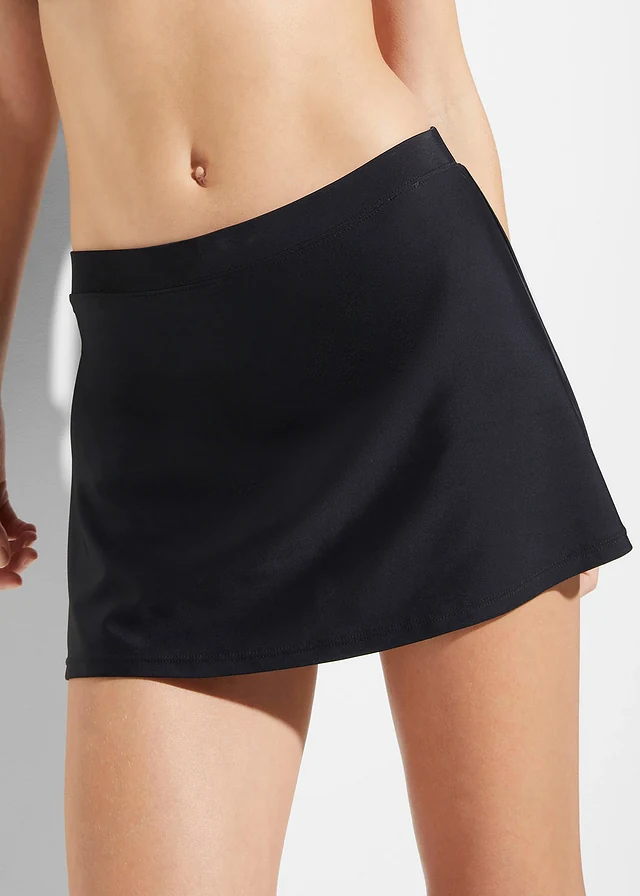 Jupe de bain avec slip intégré, Couleur: noir
