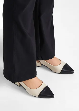 Slingback pumps met platte hak