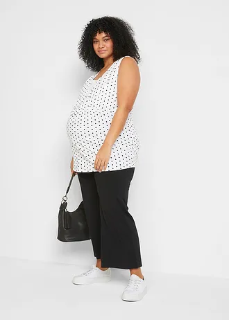 Zwangerschapstop/voedingstop (set van 2), Kleur: effen zwart+wit gestippeld