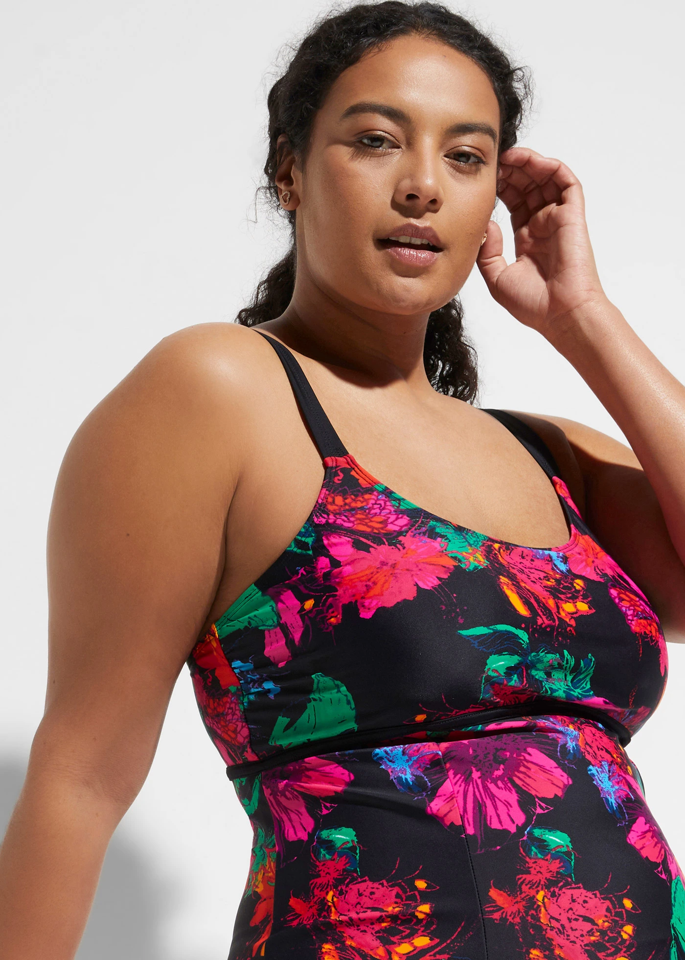 Badpakjurk met een ronde hals • zwart plus size • bonprix online shop