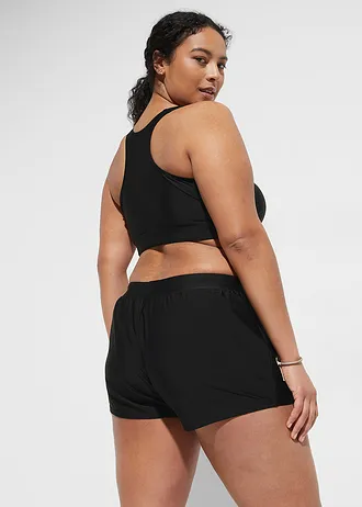 Bikiny (2-dielne) s kúpacími šortkami, farba: čierna