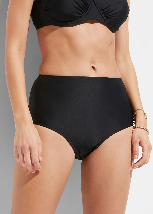 Licht corrigerend high waist bikinibroekje • zwart • bonprix online shop