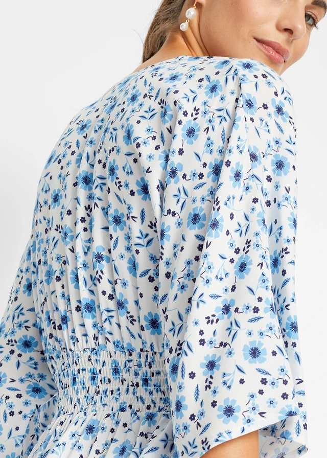 Robe longue 100% viscose • bleu floral • product-page.page-title-suffix