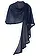 Stola met fijne zijde, Kleur: donkerblauw