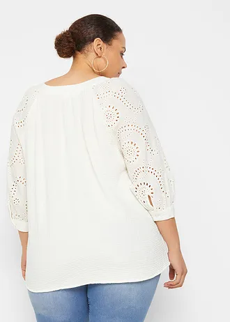 Tuniek van mousseline, Kleur: wolwit