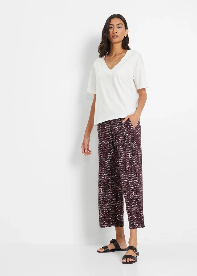 T-shirt oversize 100% coton, Couleur: écru