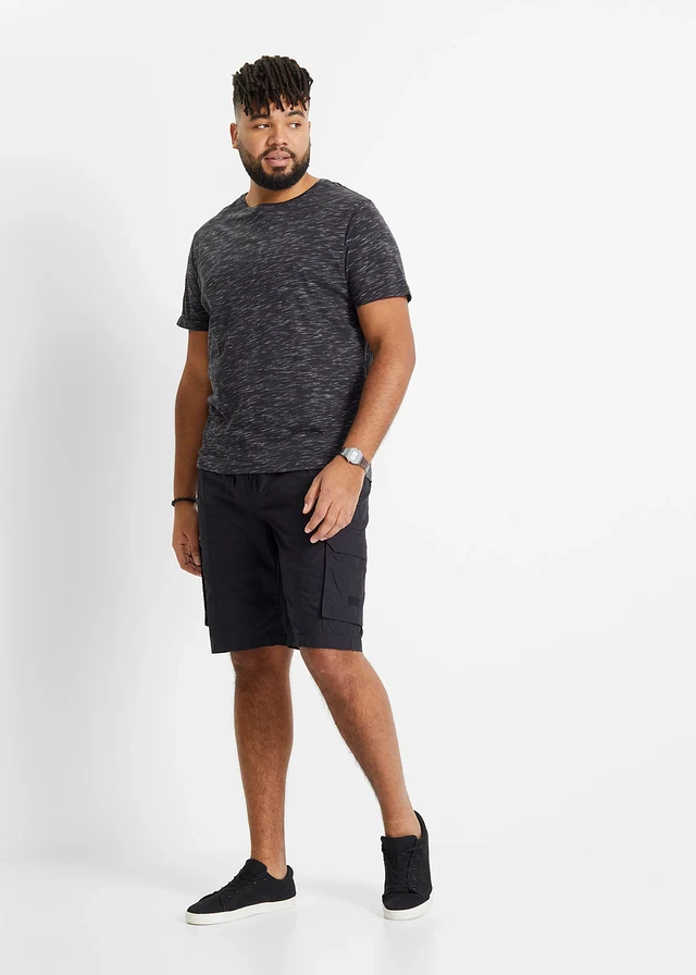 T-shirt, Kleur: zwart gemêleerd