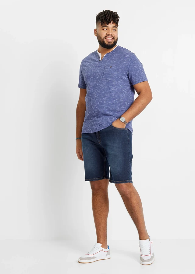 Strečové džínové bermudy, Regular Fit (2 ks v balení), barva: středně modrý denim + tmavě modrý denim