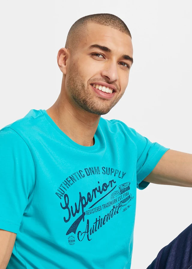 Lot de 2 T-shirts • émeraude + bleu foncé imprimé • product-page.page-title-suffix