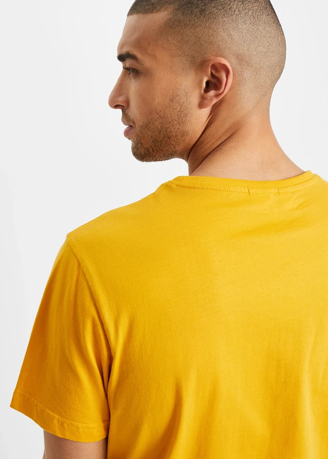 T-shirt (set van 3) • mineraalblauw+donkerblauw+saffraangeel met print • product-page.page-title-suffix