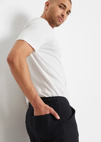 Lange sweat cargo bermuda, regular fit • zwart • bonprix online shop