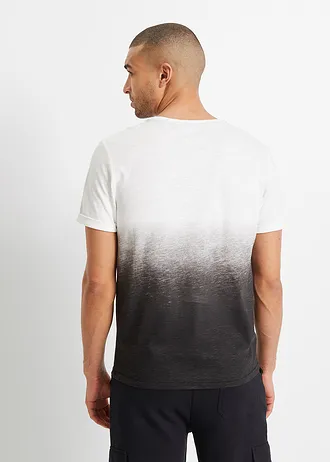 T-shirt 100% coton, slim • blanc/noir • Boutique bonprix