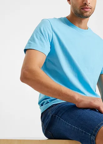 Tricou (set/3 buc.) • albastru luminos+albastru-azur+alb • magazin bonprix