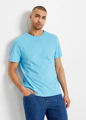 T-shirt (3 szt.), kolor: jasnoniebieski+lazurowy+biały