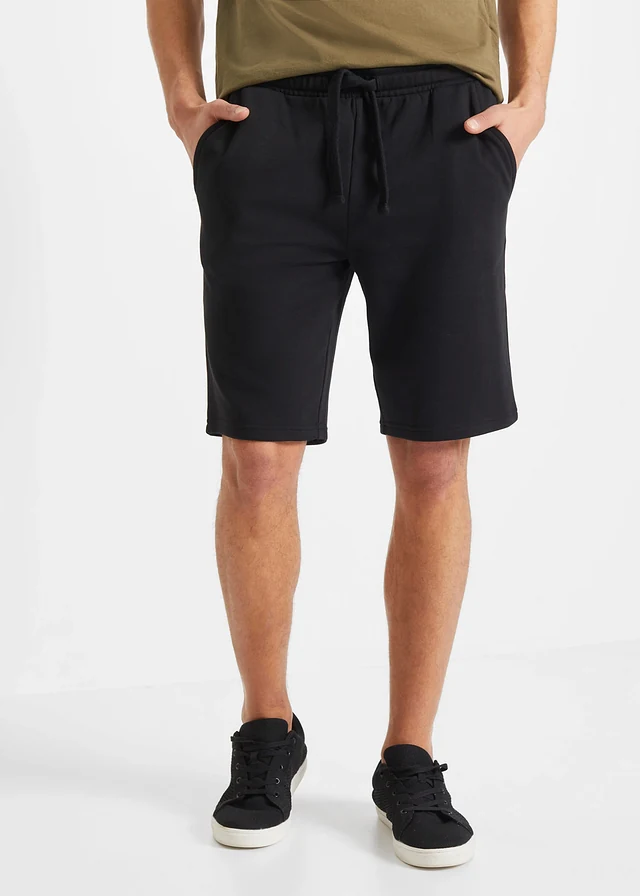 Sweat bermuda, Kleur: zwart