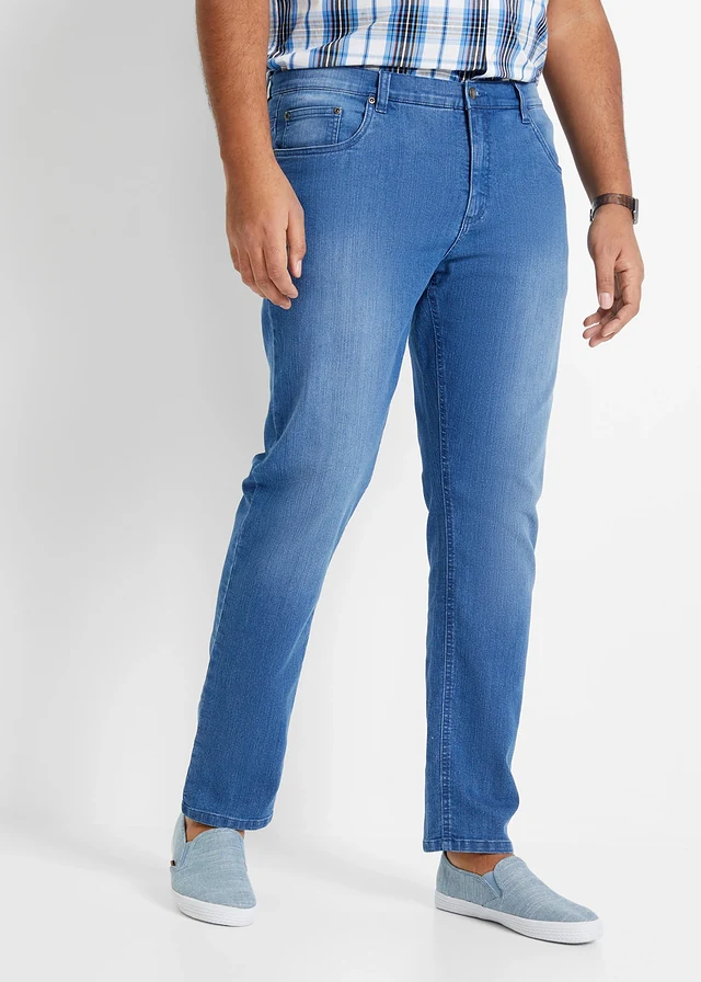 Lehké džíny Slim Fit, Straight, barva: modrá stone