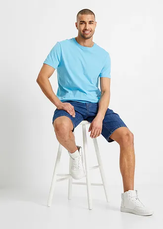 Tricou (set/3 buc.) • albastru luminos+albastru-azur+alb • magazin bonprix