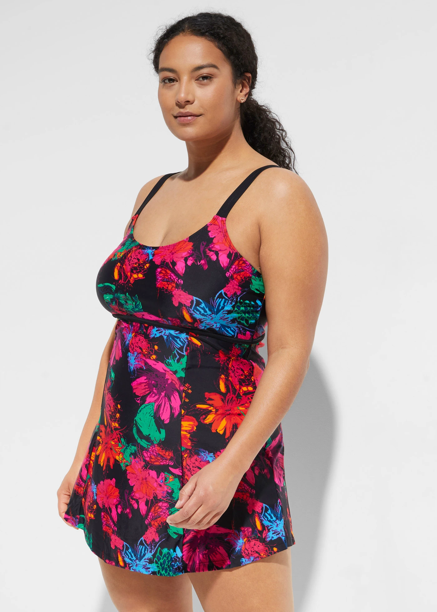 Badpakjurk met een ronde hals • zwart plus size • bonprix online shop